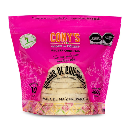 Bocoles Conys de Chicharron con  Piquín