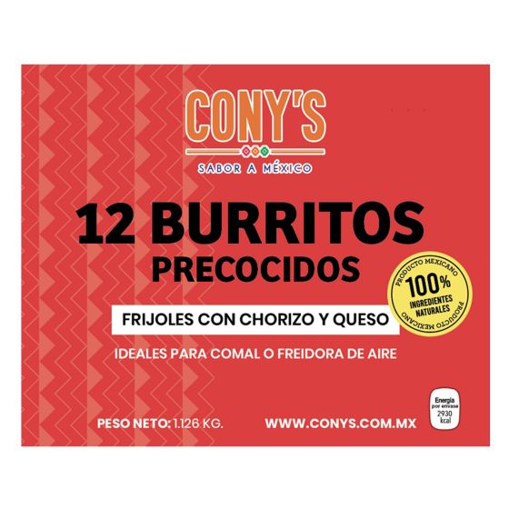 Burritos Conys de Frijoles con Chorizo