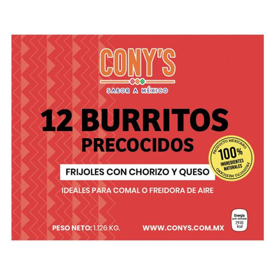 Burritos Conys de Frijoles con Chorizo